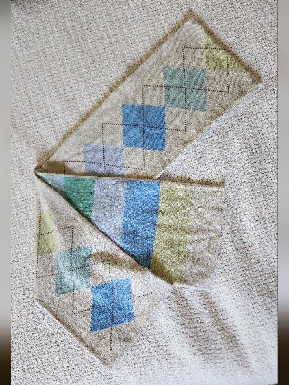 Angora Blend Argyle Scarf
